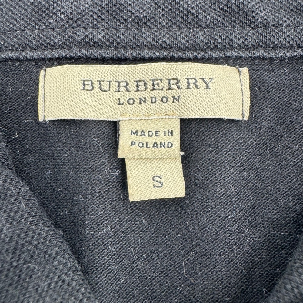 Burberry London Polo Shirt Gold Button Detail Short Sleeve Top Size S - Picture 8 of 13